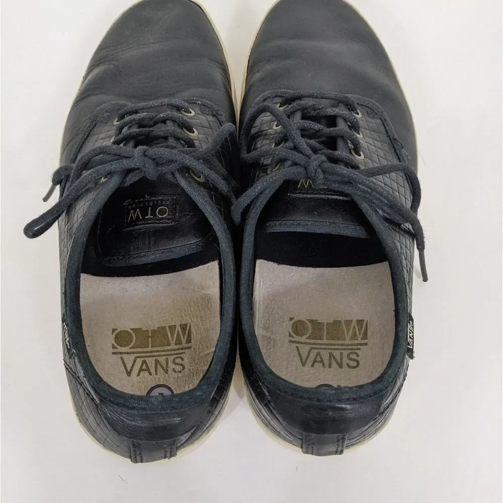 Vans Ludlow Europe Leather Sneakers Men's 7 Black